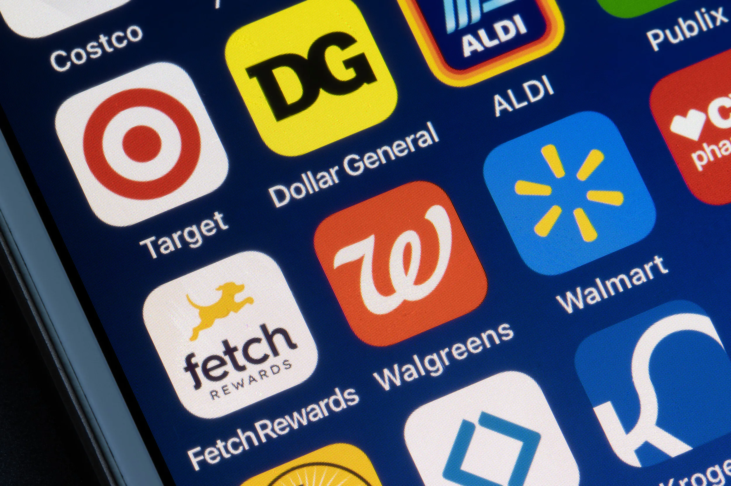 phone with walmart app and more